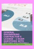 GENERAL ENGINEERING CONTRACTOR'S LICENSE - 1 EXAM QUESTIONS WITH SOLVED SOLUTIONS!!