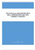 CPA FAR Exam 2024 EDITION WITH WELL RESEARCHED AND 100% CORRECT CONCEPT