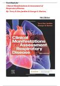 Test Bank for Clinical Manifestations & Assessment of Respiratory Disease, 9th Edition( Terry R. Des Jardins & George G. Burton,2024)Complete Solution