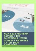 NGR 6202 MIDTERM REVIEW | 187 QUESTIONS | WITH CORRECT ANSWERS RATED 100% CORRECT!!