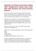 Straighter Line Physics Actual Exam Update  2024 | StraighterLine Physics Exam Latest  2024 -2025 Questions and Correct Answers  Rated A+