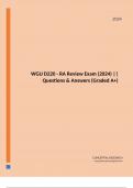 WGU D220 - RA Review Exam (2024) || Questions & Answers (Graded A+)