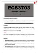 ECS3703 Assignment 2 (Detailed Answers) Semester 2 - Due August 2024