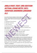 AMLS POST TEST 3RD EDITION  ACTUAL EXAM WITH 100%  VERIFIED ANSWERS {GRADED  A+}