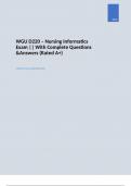 WGU D220 – Nursing Informatics Exam || With Complete Questions &Answers (Rated A+)