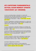 ATI CAPSTONE FUNDAMENTALS ACTUAL EXAM NEWEST UPDATE  <2024/2025> {A+ GRADED}