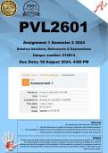 PVL2601 Assignment 1 QUIZ (COMPLETE ANSWERS) Semester 2 2024 (212614) - DUE 16 August 2024 