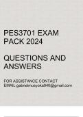 PES3701 Exam pack 2024(Questions and answers)