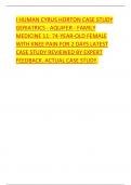 I HUMAN CYRUS HORTON CASE STUDY GERIATRICS - AQUIFER - FAMILY MEDICINE 11: 74-YEAR-OLD FEMALE WITH KNEE PAIN FOR 2 DAYS LATEST CASE STUDY REVIEWED BY EXPERT FEEDBACK. ACTUAL CASE STUDY.