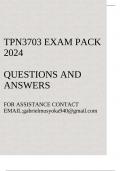 TPN3703 Exam pack 2024 (Questions and answers)