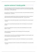 equine science 2 study guide Questions And Answers With Verified Solutions Graded A+