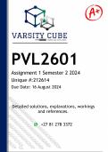 PVL2601 Assignment 1 QUIZ (DETAILED ANSWERS) Semester 2 2024 - DISTINCTION GUARANTEE