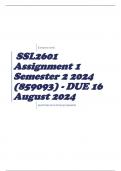 SSL2601 Assignment 1 Semester 2 2024 (859093) - DUE 16 August 2024