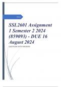 SSL2601 Assignment 1 Semester 2 2024 (859093) - DUE 16 August 2024