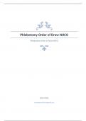 Phlebotomy Order of Draw NHCO Question and answers 100% correct 