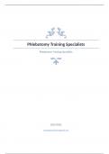 Phlebotomy Training Specialists Questions with complete solution 