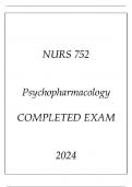 Nurs 752 psychopharmacology completed exam 2024 Questions And Answers (Verified)