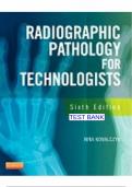 Test Bank. For Radiographic Pathology For Technologists, 6th Edition, by Nina Kowalczyk. (Chapter 1-12) Questions And Answers.