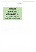 TPF3703 Assignment 51 PORTFOLIO (DETAILED ANSWERS) 2024 - DISTINCTION GUARANTEED