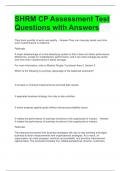 SHRM CP Assessment Test Questions with Answers