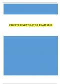 PRIVATE INVESTIGATOR EXAM 2024 