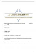 A2 LS23L EXAM QUESTIONS|VERIFIED WITH GUARANTEED ACCURATE ANSWERS