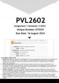 PVL2602 Assignment 1 (QUIZ ANSWERS) Semester 2 2024 - DISTINCTION GUARANTEED.