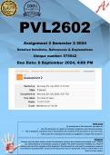 PVL2602 Assignment 2 (COMPLETE ANSWERS) Semester 2 2024 (575542) - DUE 6 September 2024 