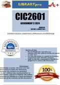 CIC2601 Assignment 3 Full Solutions 2024 - DUE 2 August 2024