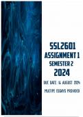 SSL2601 Assignment 1 Semester 2 2024 | Due 16 August 2024