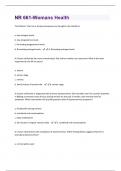 NR 661-Womans Health Exam 1 (100% correct and graded A+)