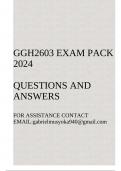 GGH2603 Exam pack 2024(Questions and answers)