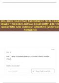 WGU D426 OBJECTIVE ASSESSMENT FINAL EXAM NEWEST 2024-2025 ACTUAL EXAM COMPLETE 110 QUESTIONS AND CORRECT ANSWERS (VERIFIED ANSWERS)