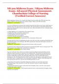 NR 509 Midterm Exam / NR509 Midterm Exam: Advanced Physical Assessment: Chamberlain College of Nursing