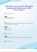 CON 1200 Exam (Latest 2024/ 2025 Update) Questions and Verified Answers-100% Correct-Grade A