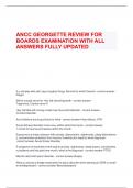 ANCC GEORGETTE REVIEW FOR BOARDS EXAMINATION WITH ALL ANSWERS FULLY UPDATED