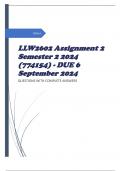 LLW2602 Assignment 2 Semester 2 2024 (774154) - DUE 6 September 2024