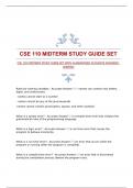 CSE 110 MIDTERM STUDY GUIDE SET WITH GUARANTEED ACCURATE ANSWERS|VERIFIED