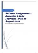 SSL2601 Assignment 1 Semester 2 2024 (859093) - DUE 16 August 2024