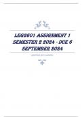 LEG2601 Assignment 1 Semester 2 2024 - DUE 6 September 2024