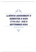 LLW2602 Assignment 2 Semester 2 2024 (774154) - DUE 6 September 2024