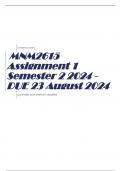 MNM2615 Assignment 1 Semester 2 2024 - DUE 23 August 2024