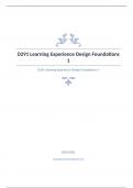 D291 Learning Experience Design Foundations 1 Questions with complete solution 