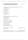 Coaching Responsibilities Practice Question Guide With Questions And Answers.