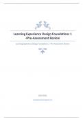 Learning Experience Design Foundations 1 Questions with complete solution 