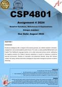 CSP4801 Assignment 4 (COMPLETE ANSWERS) 2024