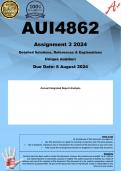 AUI4862 Assignment 3 (COMPLETE ANSWERS) 2024 - DUE 8 August 2024