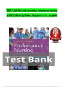 TEST BANK For Leddy & Pepper’s Professional Nursing, 10th Edition by Lucy Hood, Verified Chapters 1 - 22, Complete Newest Version