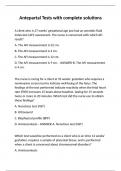 Antepartal Tests with complete solutions