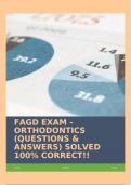 FAGD EXAM - ORTHODONTICS (QUESTIONS & ANSWERS) SOLVED 100% CORRECT!!